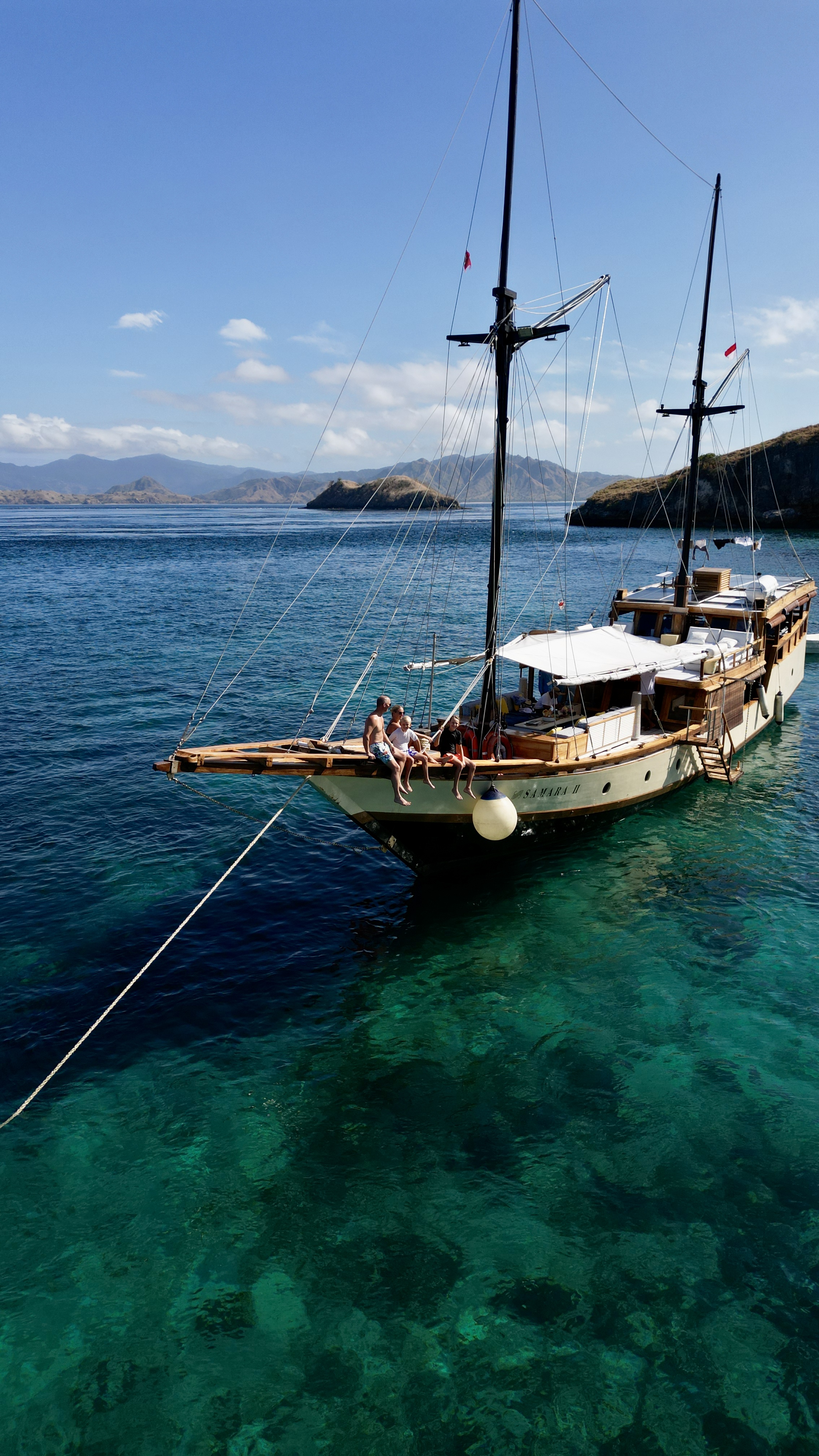 Komodo coastline and ocean