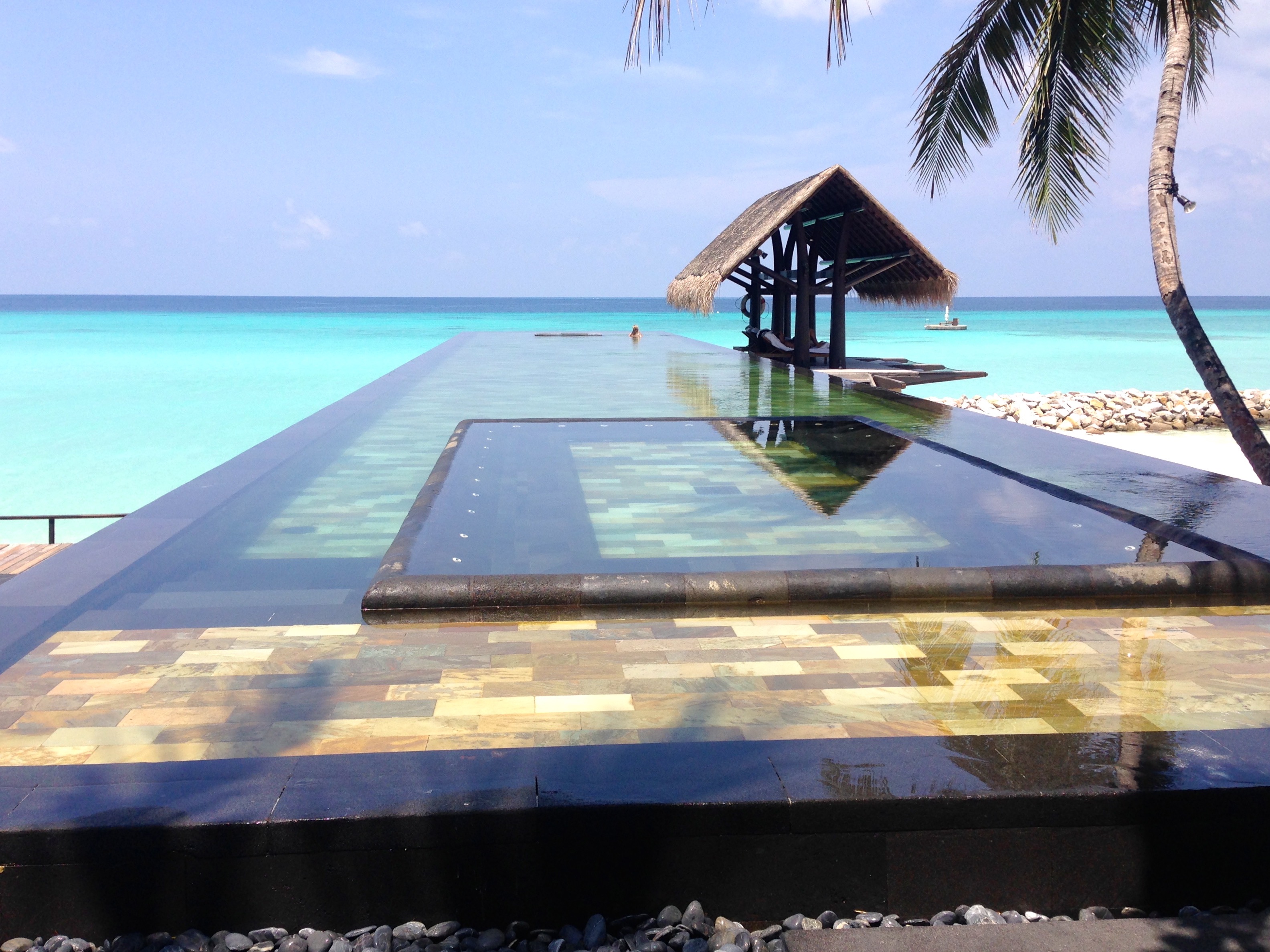 Tropical beach and water in the Maldives
