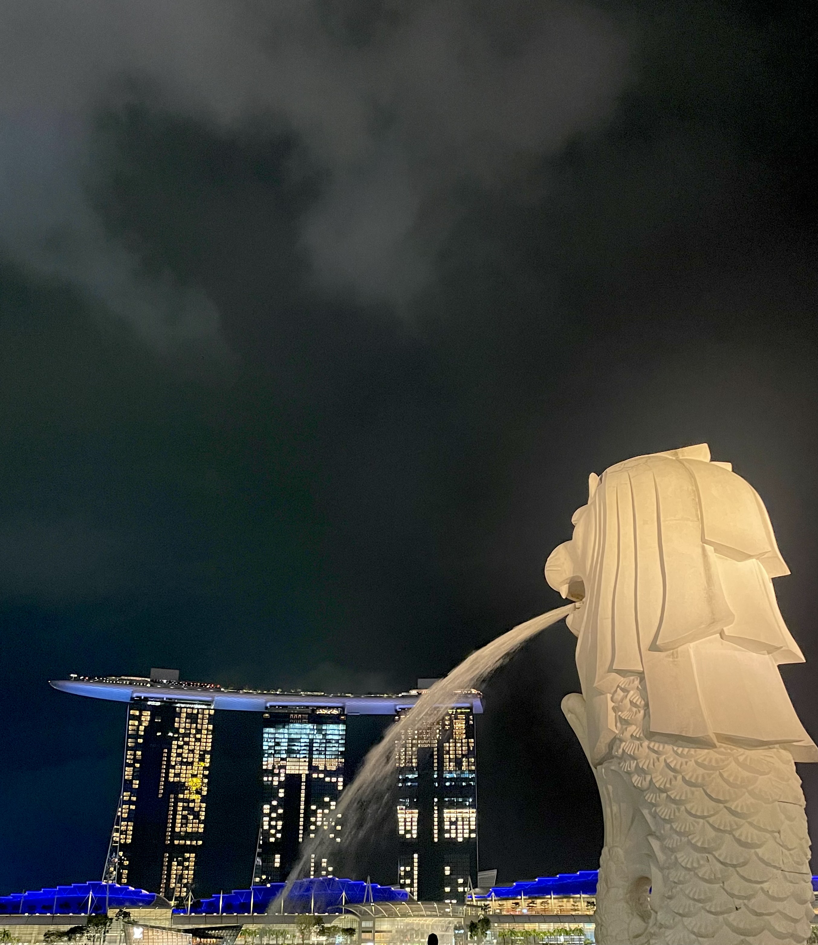 Singapore skyline at night